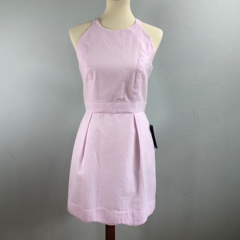 Lauren James Landry Stripe Dress Pink NWT
